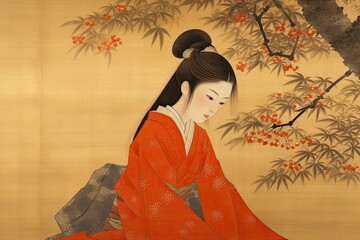 japanese art female, edo period