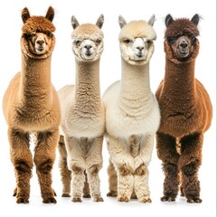 A Group of Alpacas Standing Together