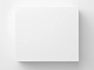 Empty white box top view isolated on white background, AI genetator - obrazy, fototapety, plakaty