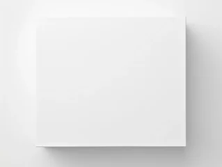 Foto op Canvas Empty white box top view isolated on white background, AI genetator © Kateryna
