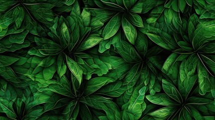  a close up of a bunch of green leaves on a wall with a black background that looks like it has a lot of green leaves on it.