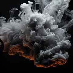 Fototapeta premium Bright cloud of smoke, abstract background, concept: air and space pollution
