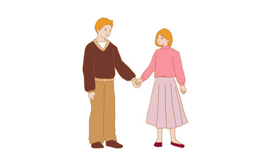 couple holding hands