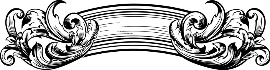 Vintage ribbon loral ornament