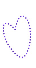 heart shaped confetti hand drawing on white background