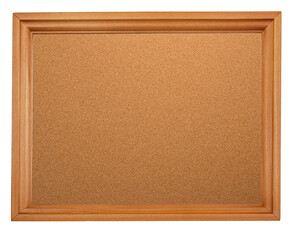 Empty wooden frame cork board. png isolated background. cork board blank