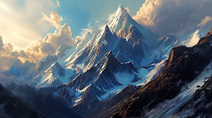 Aluminium Prints Alps Majestic Mountain Landscapes