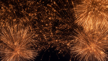 Happy New Year fireworks created digitally