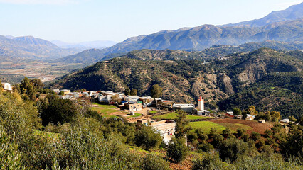 Village de Broumiyine dans la provine de Taounate, Maroc
