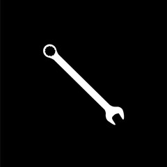 Wrench Silhouette, Flat Style, can use for Pictogram, Apps, Website, Logo Gram, Art Illustration, or Graphic Design Element. Vector Illustration