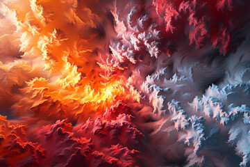Fire and ice clouds 
