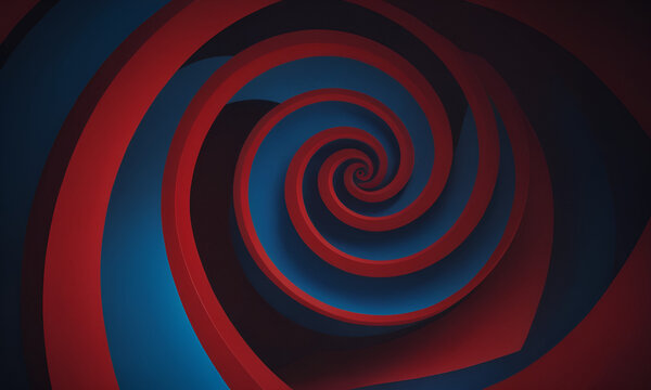 Red and blue spiral. Circle orbit rotation. abstract background with space for text © Zain