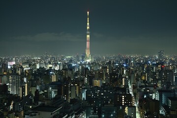 night view of Tokyo city scape