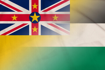 Niue and Palestinian National Authority political flag transborder negotiation PSE NIU