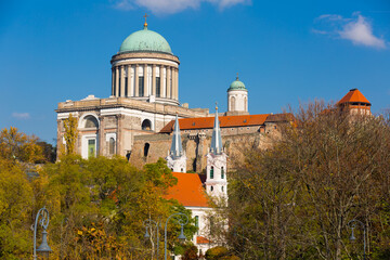 Image of Basilica in Esztergom of Hungary outdoor.