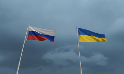 russia ukraine flag waving wind rain black background wallpaper conflict military crisis war government politic national freedom soldier invasion protection weapon ukrainian russian business peace