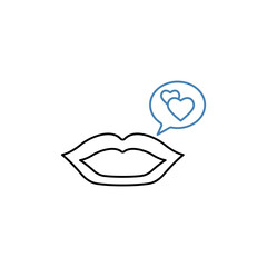 I love you concept line icon. Simple element illustration. I love you concept outline symbol design.