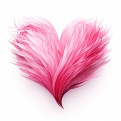 Heart of pink feathers (ai generated)