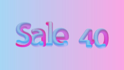 Text sale, fluffy text, sale colorful text. Vector