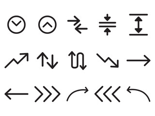 Arrows set black icons. arrow icon. Arrow vector collection. arrow. Cursor. Modern simple arrow. Vector illustration. eps 10
