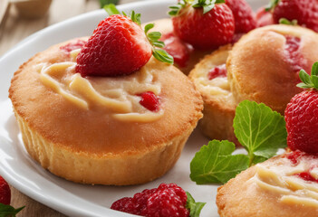 Strawberry rhubarb pastries