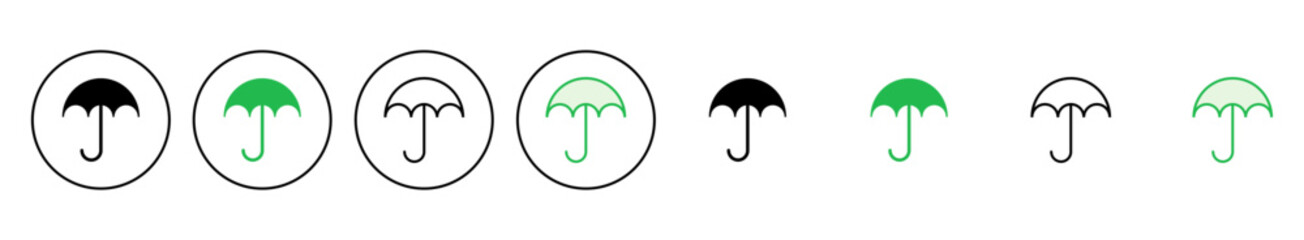 Umbrella icon set. umbrella sign icon
