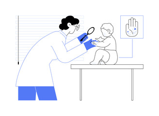 Hand foot and mouth disease abstract concept vector illustration.
