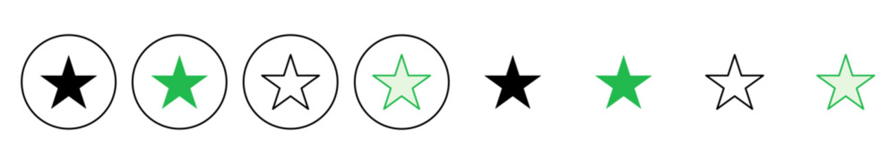 Star Icon set. rating icon vector. favourite star icon