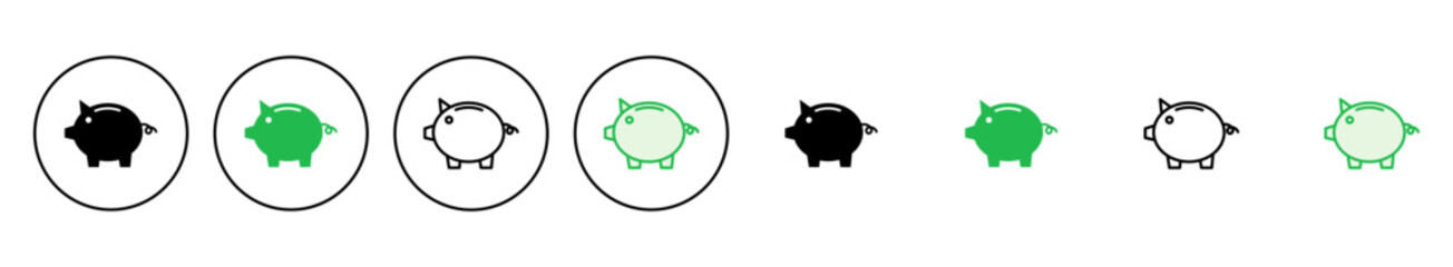 Piggy bank icon vector. piggy money icon