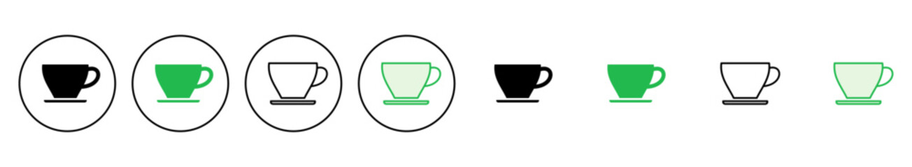 Coffee cup icon set. cup a coffee icon vector.