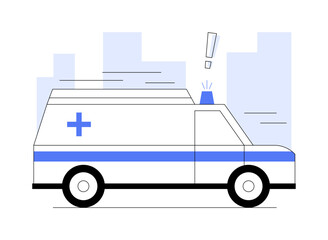 Emergency patient transportation abstract concept vector illustration. © Visual Generation