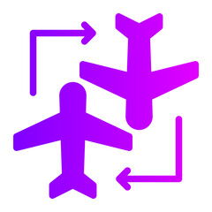 Fototapeta premium planes gradient icon