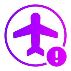 Obraz premium warning gradient icon