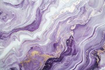 Obraz premium Lavender marble with white and light purple swirls.