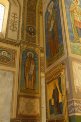 Frescos of saints on columns of Shipchenski monastery