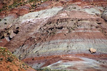 Red and white limestone bands