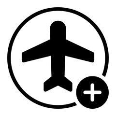 Obraz premium add glyph icon