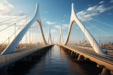 A concept image of a bridge connecting different communities, symbolizing the efforts to bridge gaps and promote social harmony. Generative Ai.