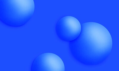 Blue background with 3D circle