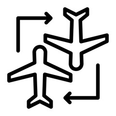 planes line icon