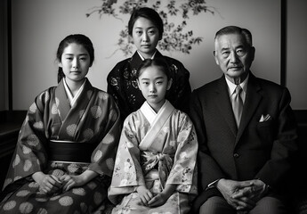 明治・大正・戦前・江戸時代の家族写真・昔の家族
