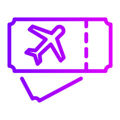 tickets gradient icon