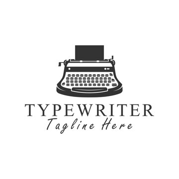vintage old typewriter logo