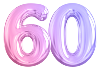 Gradient Bubble Number 60 luxury render