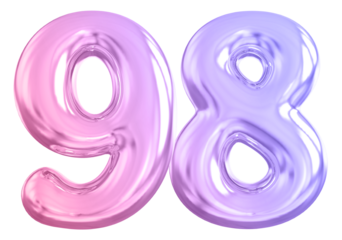 Gradient Bubble Number 98 luxury render