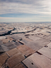 Areal view of farmland in early winter © Veronika Z. Gaudet
