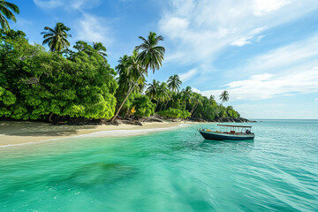 Hidden Gem: Private beach with coconut palms