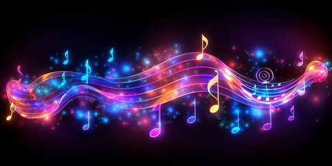 Generative AI image of musicnotes music note hd wallpaper image