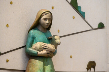 The tomb of Saint Jacinta Marto in the Basilica of Our Lady of the Rosary in Fatima, Portugal.