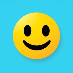 A smily face icon only with no person in the image and a solid colored background but more fun and fairytale like in feel